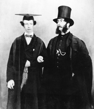 Arthur Munby und sein Vater, ca. 1851 von English Photographer